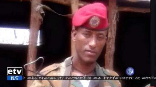 Uyu musirikare warindaga Jenerali Seare Mekonnen yatangajwe kuri televiziyo y'igihugu ko ari Kaporali Mesafint Tigabu