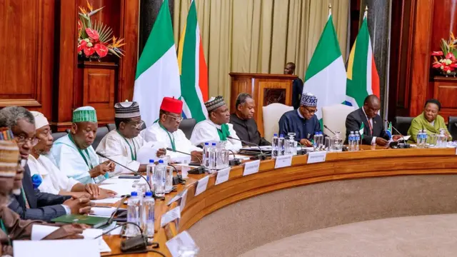 Buhari na Ramaphosa na Pretoria