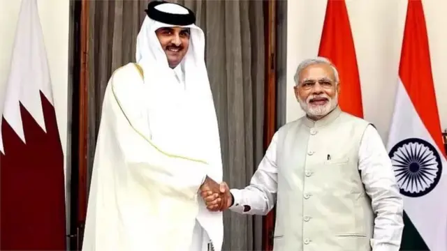 क़तर के नेता और भारत के प्रधानमंत्री