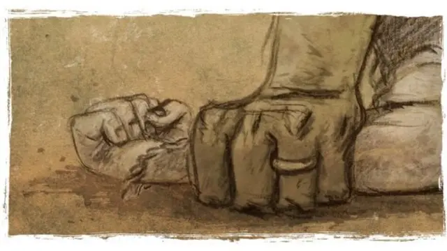 Ilustración de una mano fuerte sujetando la mano de una niña