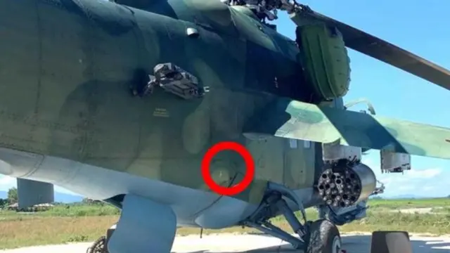 ရဟတ်ယာဉ် ကျည်အချို့ထိမှန်ခဲ့