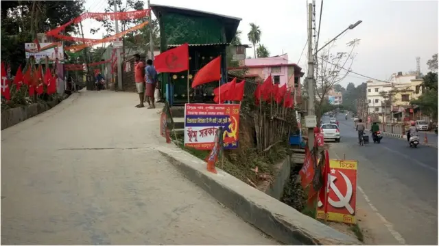 আগরতলায় বামপন্থীদের নির্বাচনী ক্যাম্প