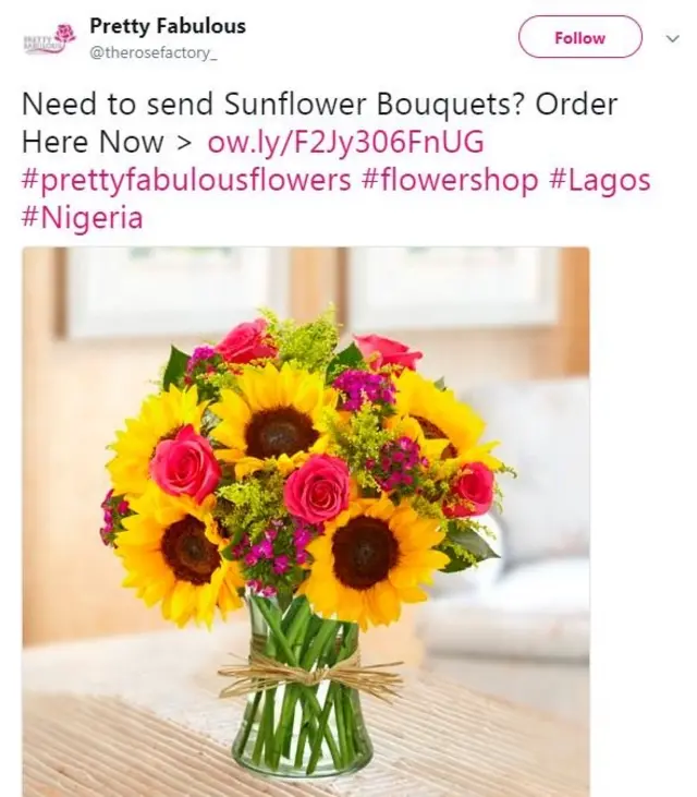 The rose factory tweet.