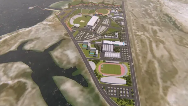 යාපනය ක්‍රීඩා නගරයේ ආකෘතියක්