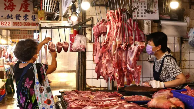 台北一個豬肉攤