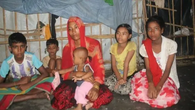 Anura Begam, Cox's Bazar'da altı çocuğuyla yaşıyor