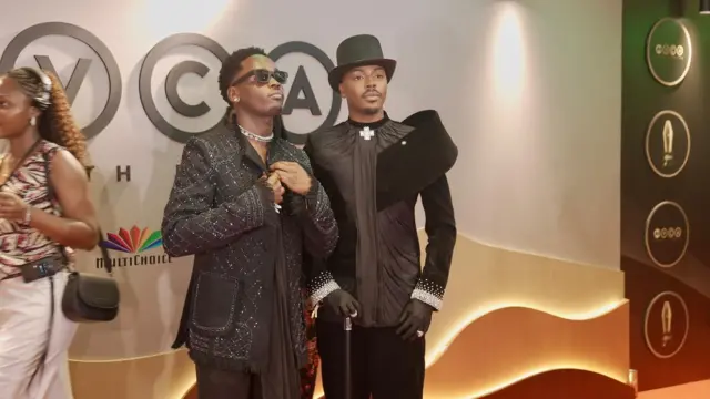 Nigerian content creators Enioluwa and Tobe show face for di 2025 AMVCA