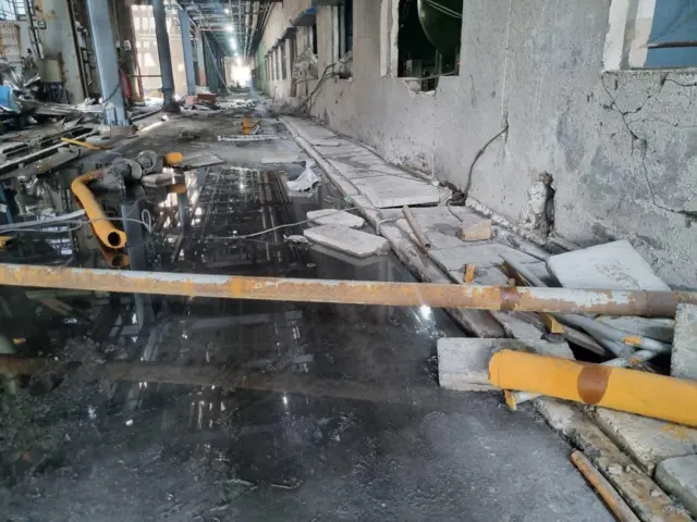 छत्तीसगढ़ पावर प्लांट में विस्फोट के बाद फटा पाइप 