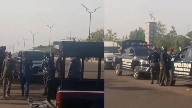 Ndị ọrụ nchekwa juru n'ụlọikpe dịka a ga-akpụpụ Nasir El-Rufai n'ụlọikpe Ukwu Kaduna steeti