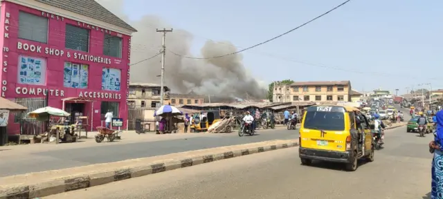 Agbegbe Edun ti ijamba ina naa ti waye