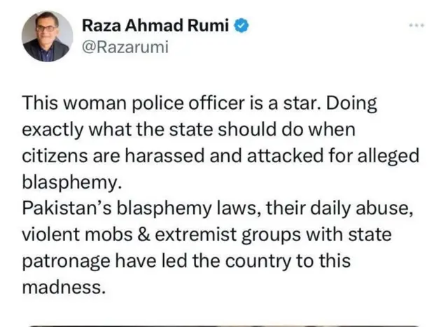 વરિષ્ઠ પત્રકાર રઝા અહમદની ઍક્સ પર પોસ્ટ