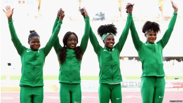 Nigerian 4x100m relay team for di 2018 Gold Coast Commonwealth Games
