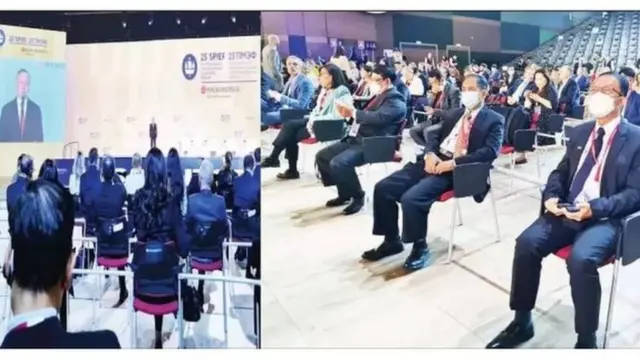 စစ်ကောင်စီ သတင်းစာမှာ ဇွန်လအတွင်း ပြခဲ့တဲ့ စိန့်ပီတာစဘက်မြို့ နိုင်ငံတကာစီးပွားရေးဖိုရမ်မှာ မြန်မာကိုယ်စားလှယ်တွေ တက်တဲ့သတင်း