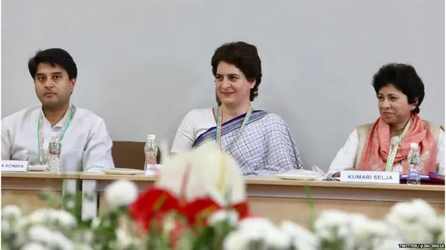 ज्योतिरादित्य सिंधिया, प्रियंका गांधी, कुमारी शैलजा