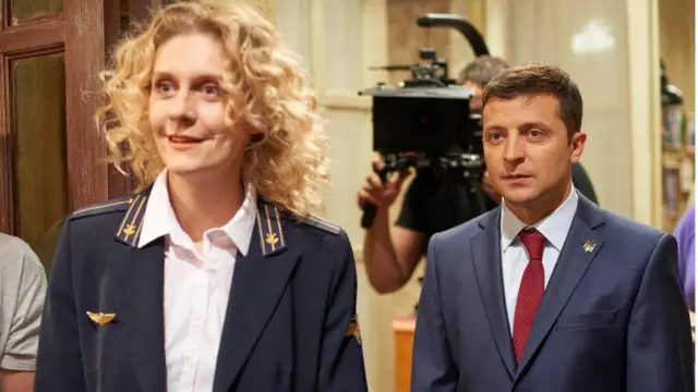 На зйомках серіалу "Слуга народу", 2015 рік