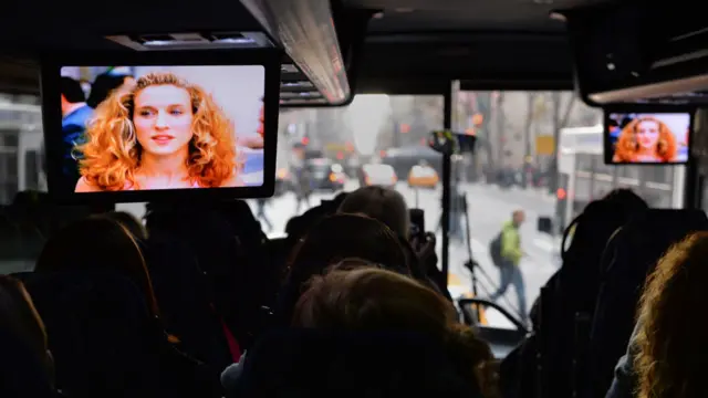 из окна автобуса