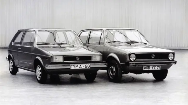 طرح جورجتو جوجارو (چپ) با تغییراتی اندک تولید شد