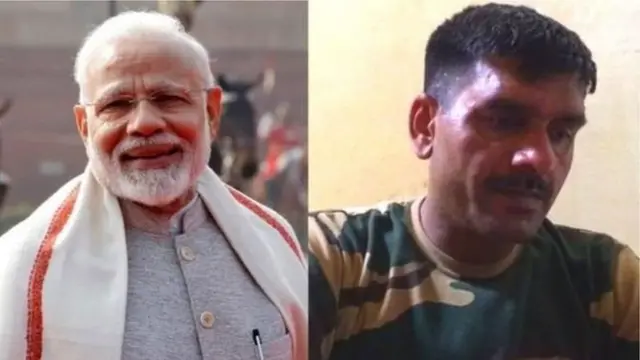 મોદી અને તેજ બહાદુર યાદવ