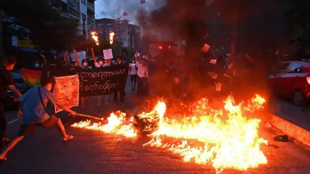 Protestas en Myanmar del pasado 10 de noviembre.