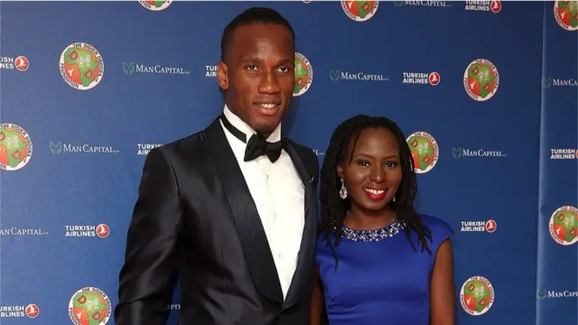 Didier Drogba et sa compagne, Lala Diakité.