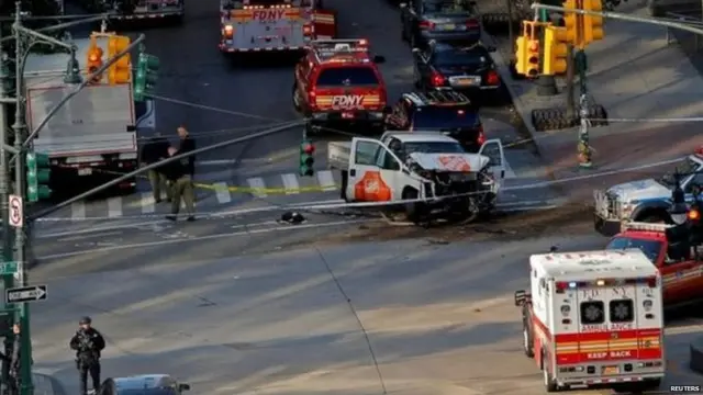 Scene of the incident in New York.