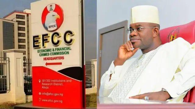 Aworan EFCC ati Yahaya Bello