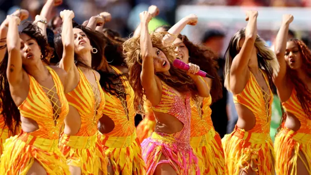 Shakira durante o show do intervalo