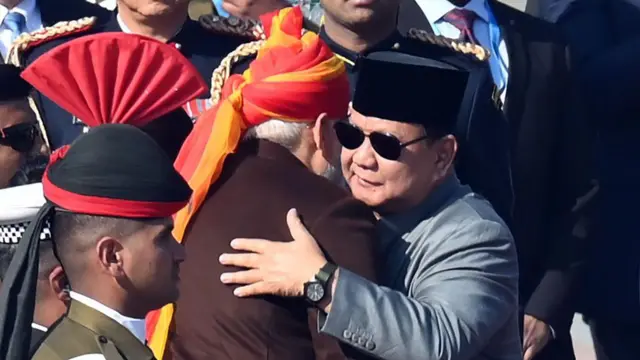 साल 2025 की गणतंत्र दिवस परेड के दौरान इंडोनेशिया के राष्ट्रपति प्रबोवो सुबिअंतो