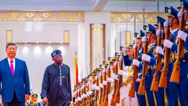 Onyeisiala Bola Tinubu na Onyeisiala mba Chaịna Xi Jinping