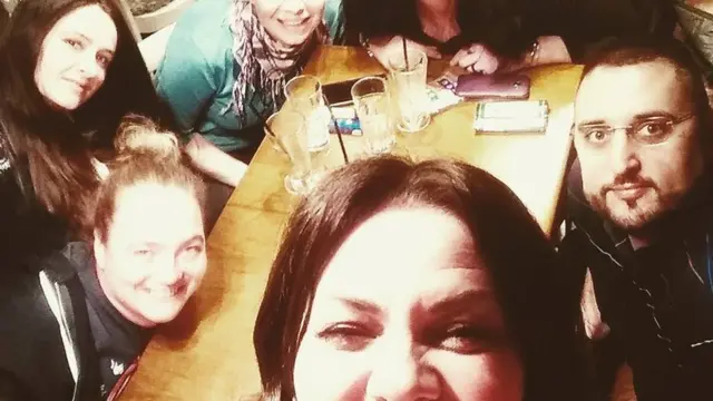 Ivan Slović sa članovima grupe "Zajedno smo lakši"