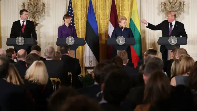 Трамп и президенты балтийских стран