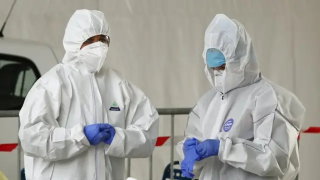 ایستگاه تست کرونا در شهر مونت پولیه فرانسه