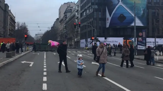 Koncert klasične muzike na platou ispred Narodne Skupštine, Beograd, 1.1.2019.