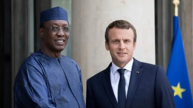 Idris Deby and Macron