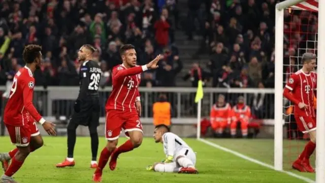 'Yan Bayern na murnar zura kwallo a raga