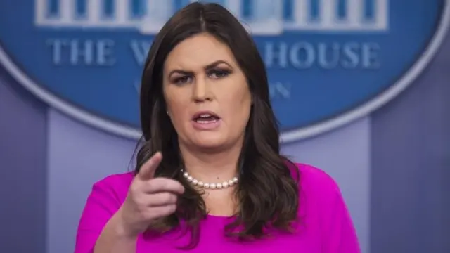 Secretaria de prensa de la Casa Blanca Sarah Huckabee Sanders.
