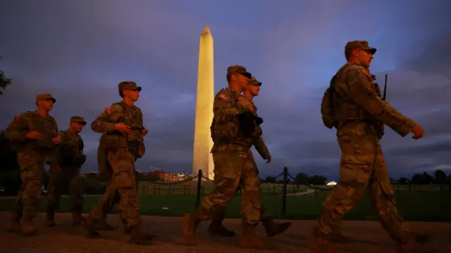 استقرار نیروهای گارد ملی در شهر واشنگتن