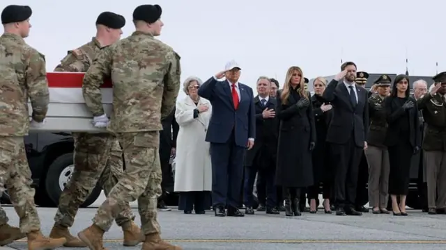 कुवेतमध्ये मारले गेलेल्या अमेरिकेच्या 6 सैनिकांचे मृतदेह शनिवारी (7 मार्च) डोवर हवाई तळावर आणण्यात आले, त्यावेळेस तिथे ट्रम्प आणि इतर वरिष्ठ नेतेदेखील उपस्थित होते