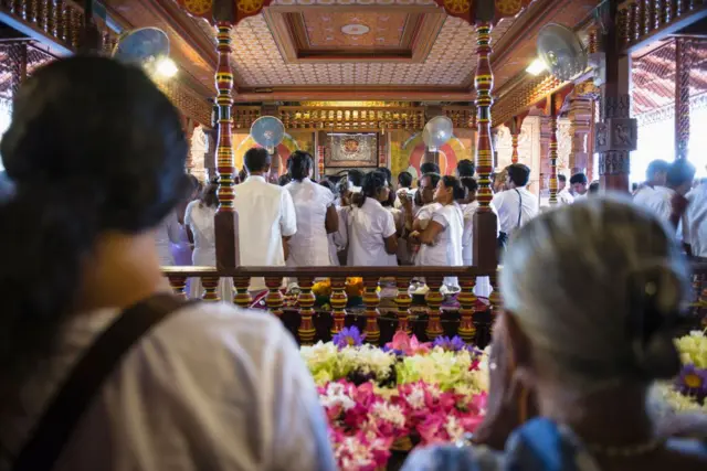  Sacred Tooth Relic, Temple of the Tooth, Sri Dalada Maligawa, in Kandy, Sri Lanka.