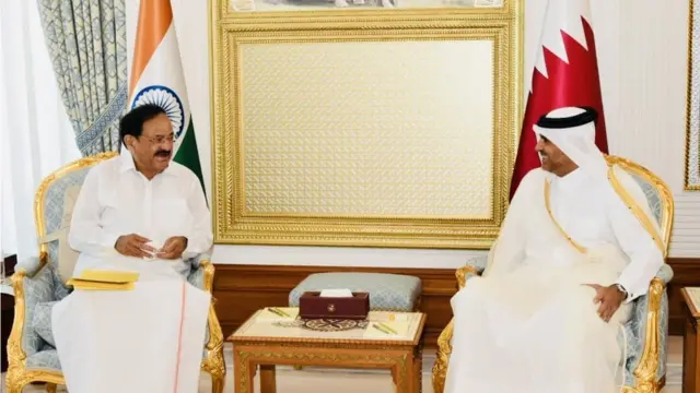 उपराष्ट्रपती व्यंकय्या नायडू कतारच्या पंतप्रधानांसमवेत