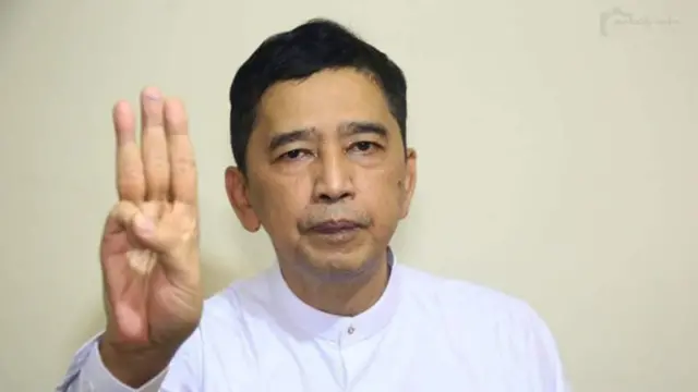 ၂၀၂၁ စစ်အာဏာသိမ်းဆန့်ကျင်တဲ့လက်သုံးချောင်းထောင်လူထုလှုပ်ရှားမှုမှာပါဝင်ခဲ့တဲ့ ဦးမင်းကိုနိုင်