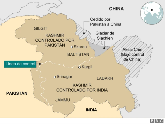 Mapa de la zona de conflicto
