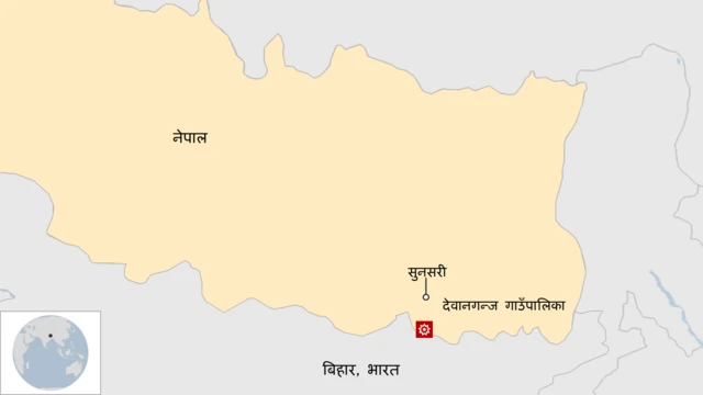 सुनसरीको नक्सा