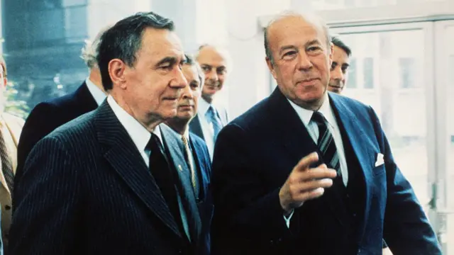 Андрей Громыко и Джордж Шульц