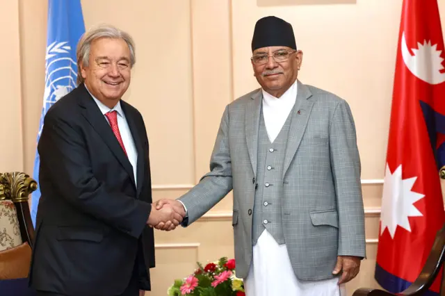 प्रचण्ड-गुटेरस भेटवार्ता 