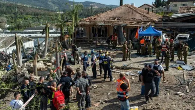 হামলায় ক্ষতিগ্রস্ত ইসরায়েলের একটি এলাকা