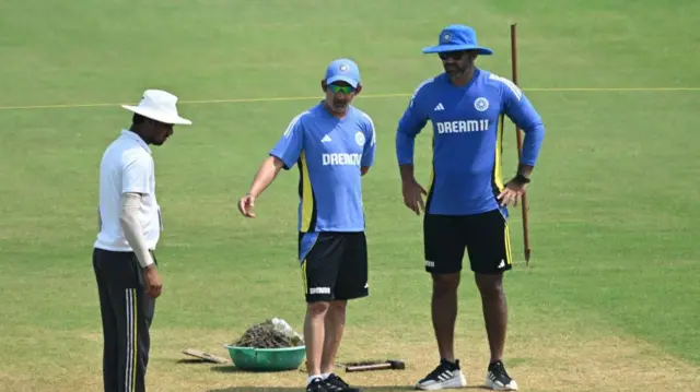 கான்பூர் மைதானத்தை ஆய்வு செய்த இந்திய அணியின் தலைமை பயிற்சியாளர் 