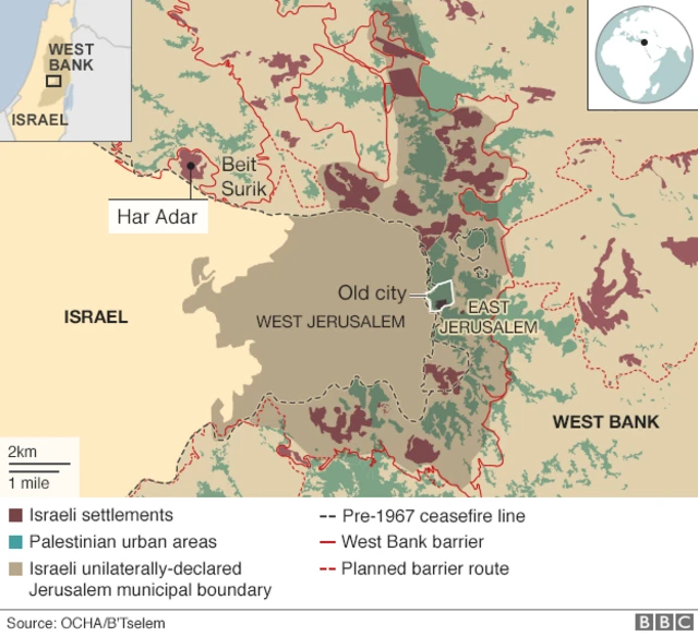 Map of area of attack