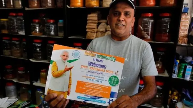 இஸ்ரேலில் மோதிக்கு வரவேற்பு