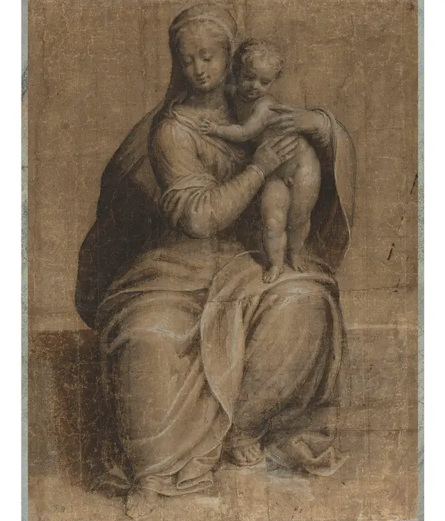 The Virgin and Child (c1570-80) ni picha  ya Bernadino Campi 